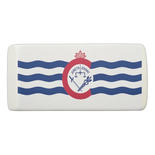 Patriotic Wedge Eraser with flag of Cincinnati