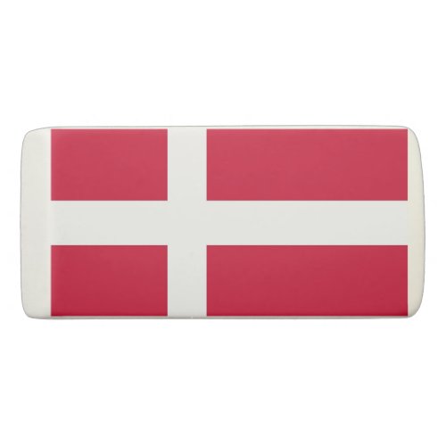 Patriotic Wedge Eraser with flag of Denmark