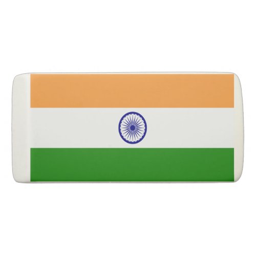 Patriotic Wedge Eraser with flag of India