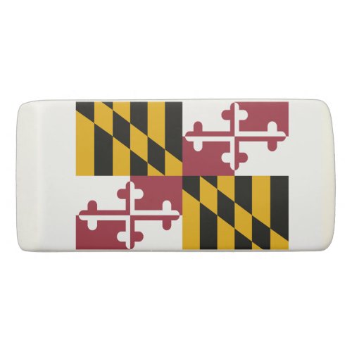 Patriotic Wedge Eraser with flag of Maryland