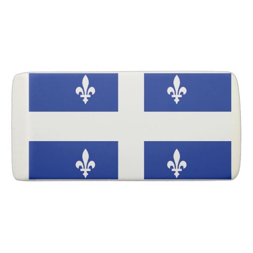 Patriotic Wedge Eraser with flag of Quebec