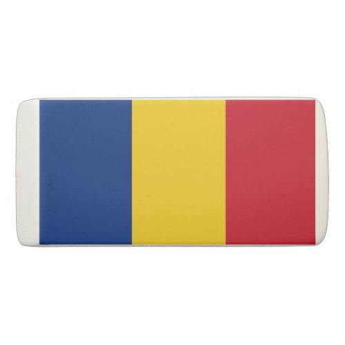 Patriotic Wedge Eraser with flag of Romania