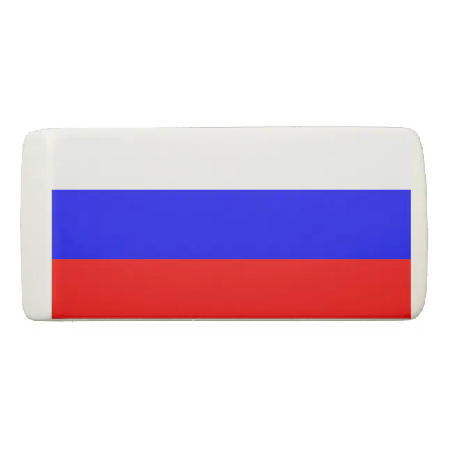Patriotic Wedge Eraser with flag of Russia Zazzle