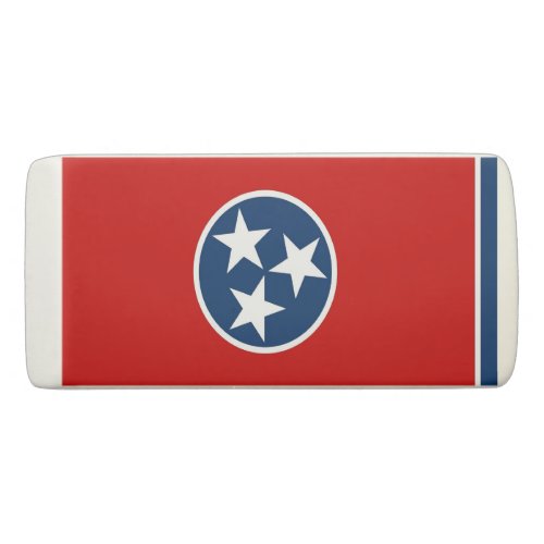 Patriotic Wedge Eraser with flag of Tennessee