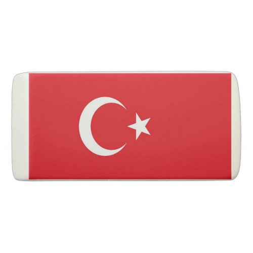 Patriotic Wedge Eraser with flag of Turkey