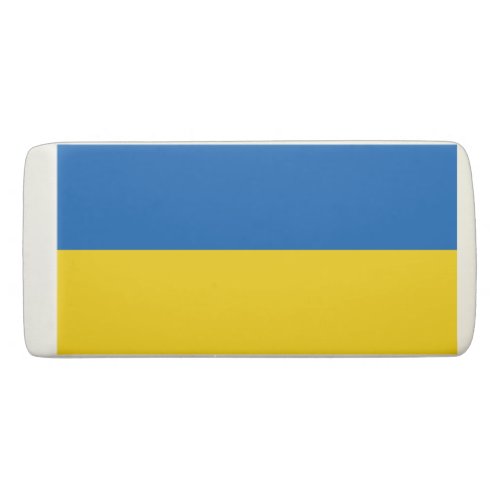 Patriotic Wedge Eraser with flag of Ukraine