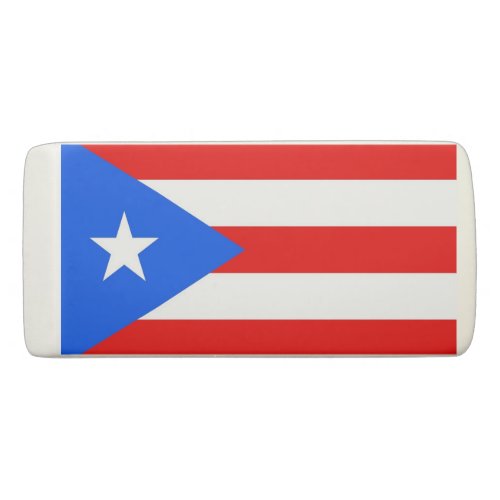 Patriotic Wedge Eraser with flag Puerto Rico