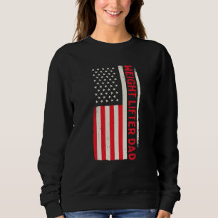 Patriotic Weightlifting Workout Bodybuilder Wight Sweatshirt