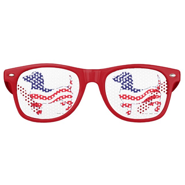 Patriotic-Weiner Retro Sunglasses (Front)