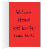 PATRIOTIC WELCOME HOME CUSTOMIZABLE CARDS (Inside (Right))