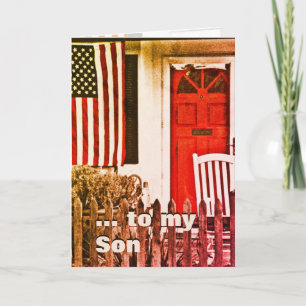Patriotic Welcome Home Son Military Thank You Car Card