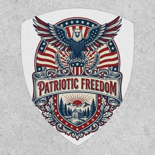 Patriotic Wellness Retreat Vector Graphic Tee Patch