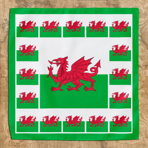 Patriotic Welsh Flag Bandana Cymru, fashion Wales