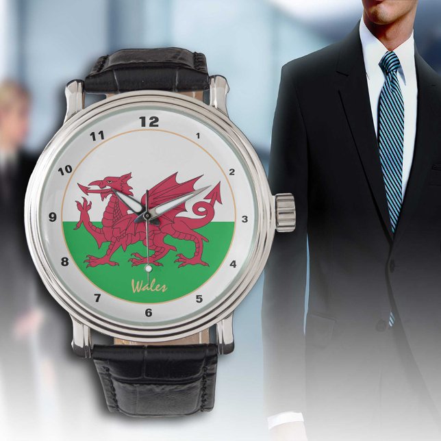Patriotic Welsh Flag, Wales fashion /design Watch (Creator Uploaded)