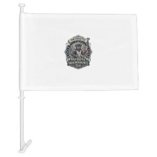 Patriotic Werewolf Patriot Horror Monster Patriot Car Flag