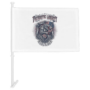 Patriotic Werewolf Patriot Horror Monster Patriot Car Flag