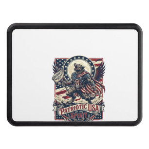 Patriotic Werewolf Patriot Horror Monster Patriot Hitch Cover