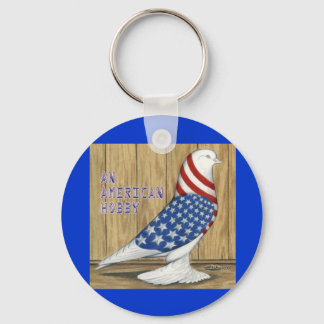 Patriotic West Pigeon Keychain
