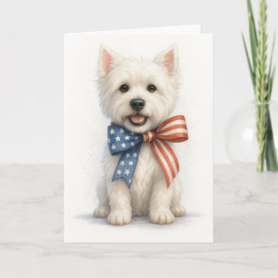 Patriotic Westie Card
