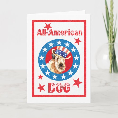 Patriotic Wheaten Card