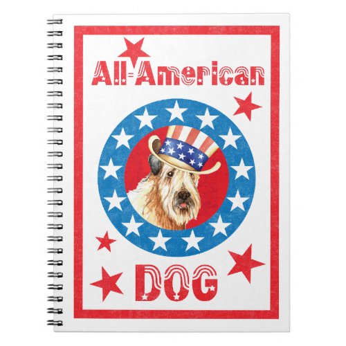 Patriotic Wheaten Notebook