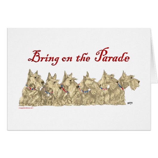 Patriotic Wheaten Scottish Terriers Cards (Front Horizontal)