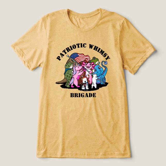 Patriotic Whimsy Brigade Tri-Blend Shirt (Design Front)