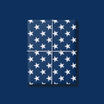 Patriotic White Stars Navy Blue American