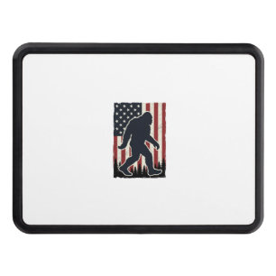 Patriotic Wilderness Creature Vintage Flag Vector Hitch Cover