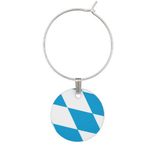 Patriotic wine charm with Flag of Bavaria
