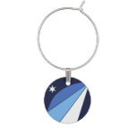 Patriotic wine charm with Flag of Columbia, SC