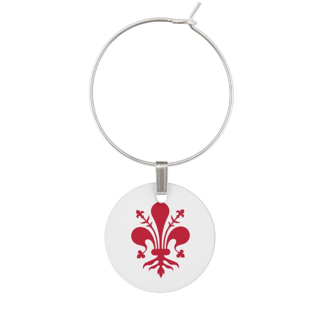 Patriotic wine charm with Flag of Florence (Front)