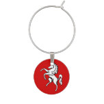 Patriotic wine charm with Flag of Kent, England