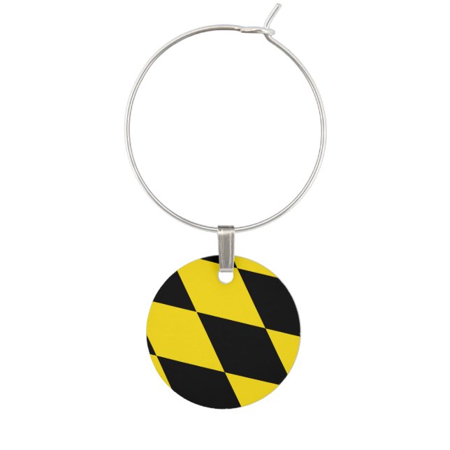 Patriotic wine charm with Flag of Munich, Bavaria (Front)