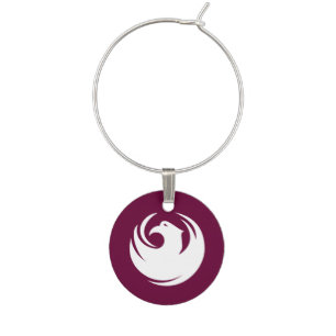 Patriotic wine charm with Flag of Phoenix City