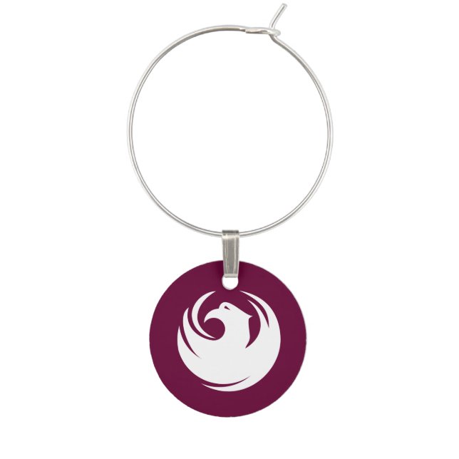 Patriotic wine charm with Flag of Phoenix City (Front)