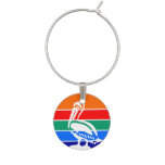 Patriotic wine charm with Flag of St. Petersburg