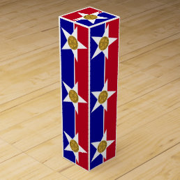 Patriotic wine gift box  Flag of Dallas