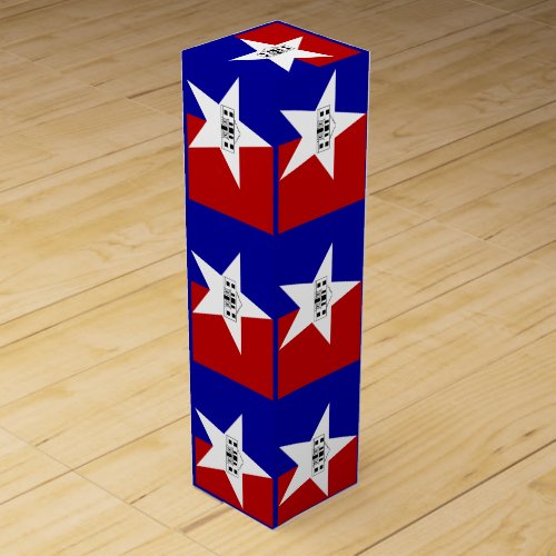 Patriotic wine gift box  Flag of San Antonio