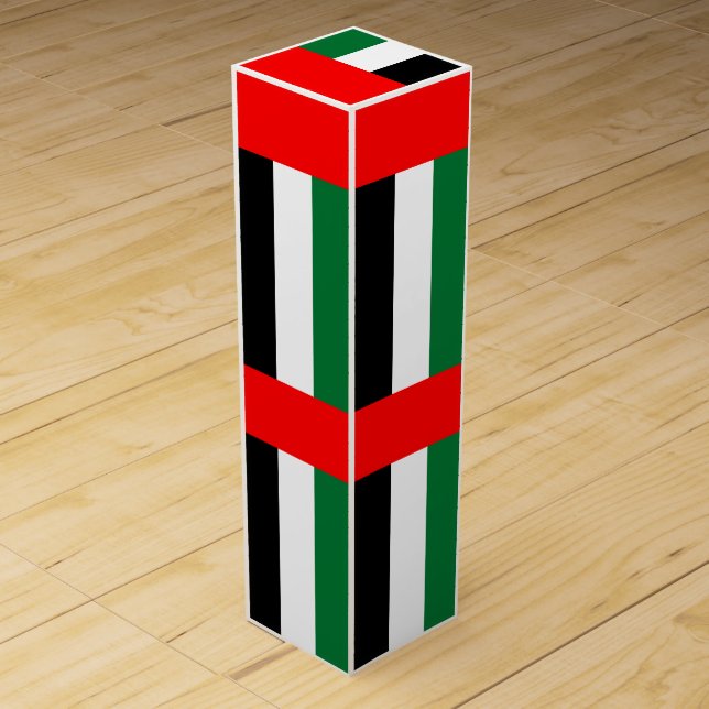 Patriotic wine gift box  Flag of UAE (Front)
