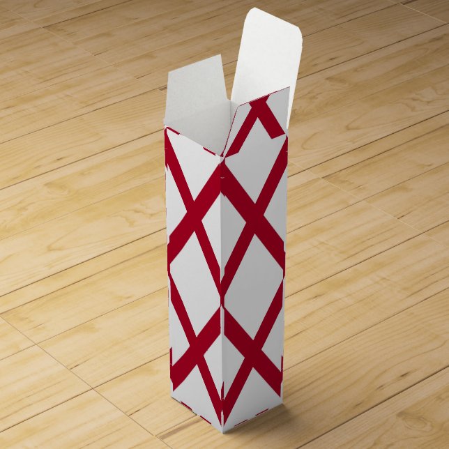 Patriotic wine gift box with Flag of Alabama (Opened)
