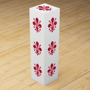 Patriotic wine gift box with Flag of Florence