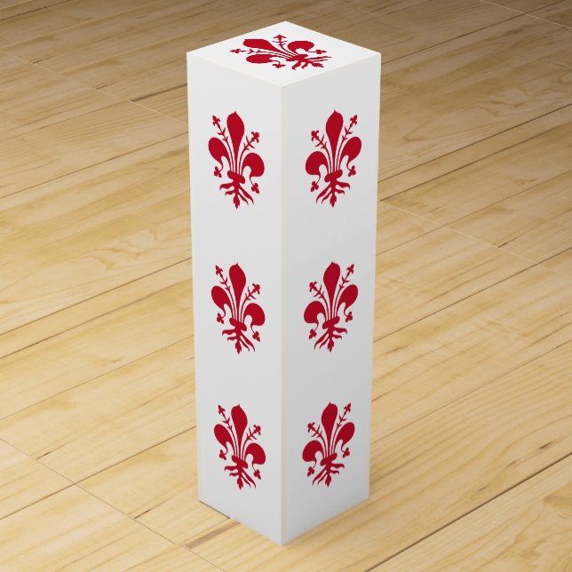 Patriotic wine gift box with Flag of Florence (Front)
