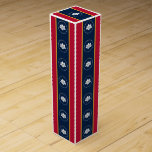 Patriotic wine gift box with Flag of Mississippi