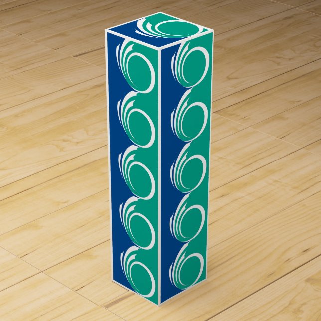 Patriotic wine gift box with Flag of Ottawa (Front)