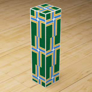 Patriotic wine gift box with Flag of Portland