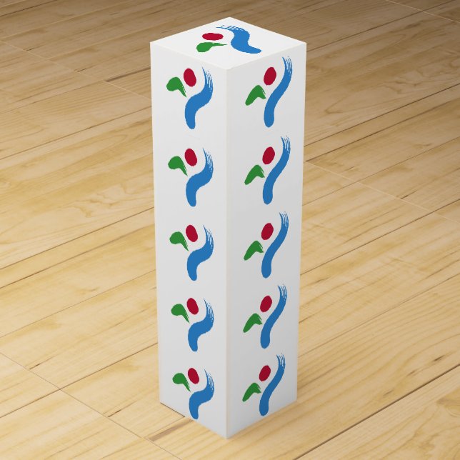 Patriotic wine gift box with Flag of Seoul (Front)