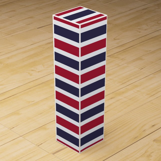 Patriotic wine gift box with Flag of Thailand (Front)