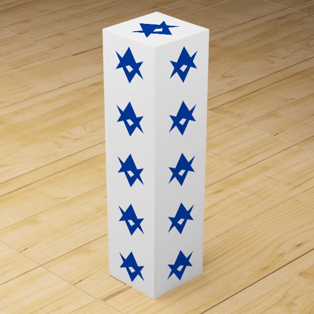 Patriotic wine gift box with Flag of Toyota City (Front)