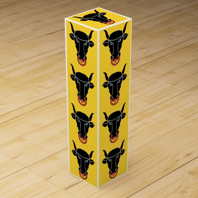 Patriotic wine gift box with Flag of Uri, Swiss (Front)